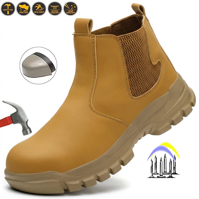 Chelsea Safety Shoes Men Steel Toe Protective With Anti Smash Piercing Work Indestructible Boots 260624 - view 1