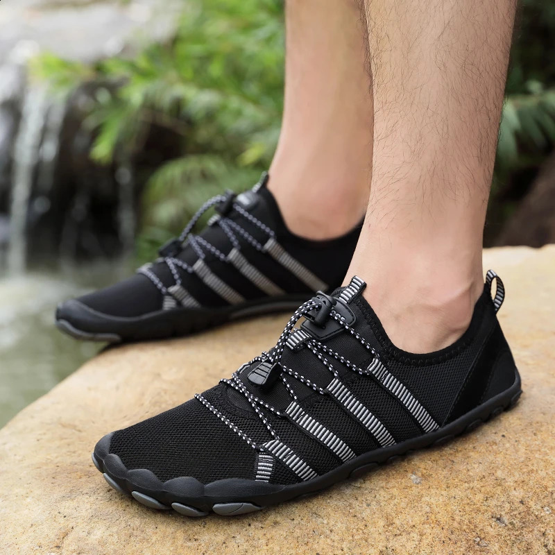 Green Water Shoes For Men Aqua Upstream Breathable Mesh Beach Sandals Summer Sport Women Swimming Slippers 260626 - view 5