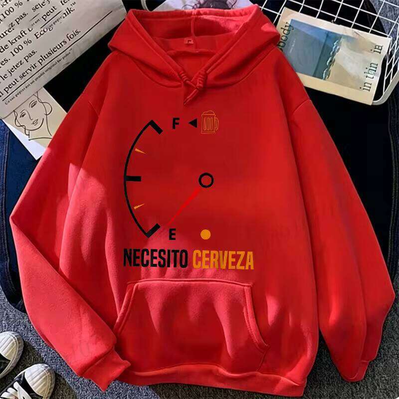 NECESITO CERVEZA Fashion Hooded Sweatshirt Pullover Hoodie Unisex Black White Hoodies for Men Beer Party Sportwear W260626 - view 3