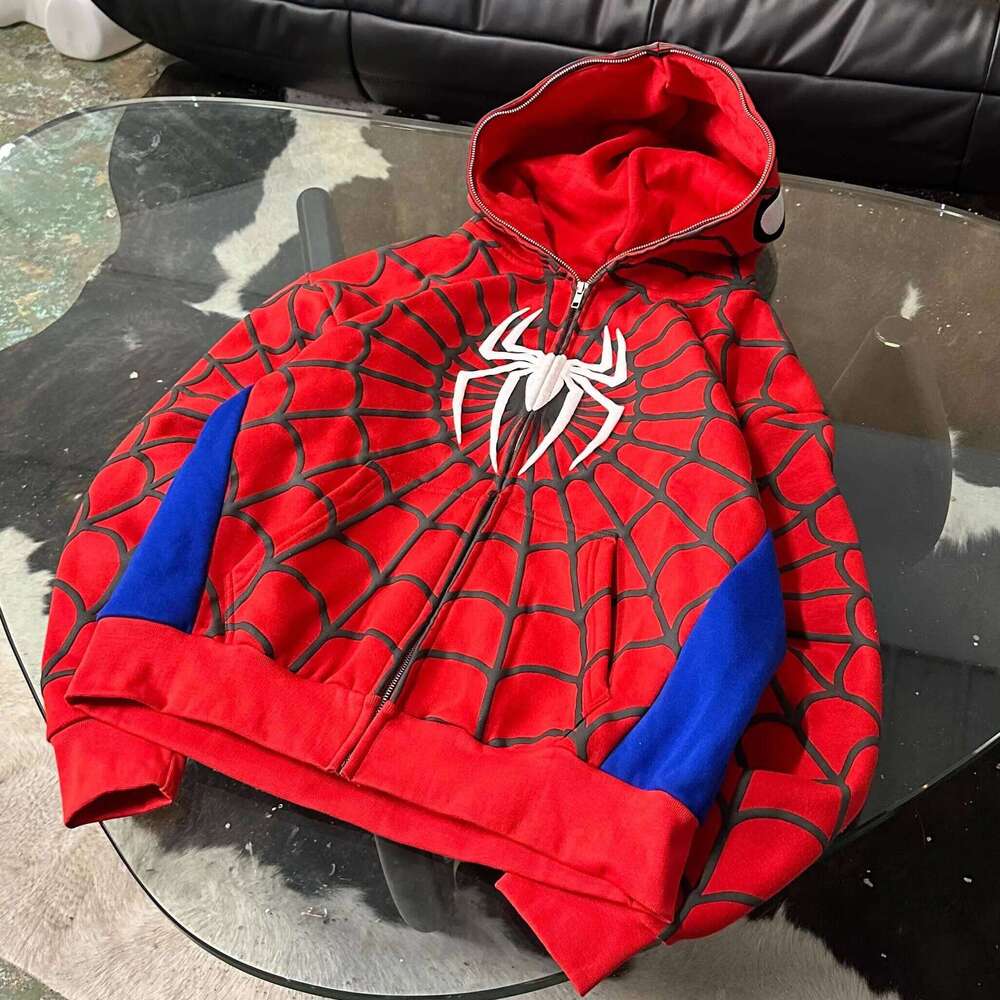 American Spider 3D Foaming Embroidery Zipper Hoodie Y2K Retro Gothic Harajuku Women Zip Up Jacket Hoodies Sweatshirt Men Clothes W260626 - view 5