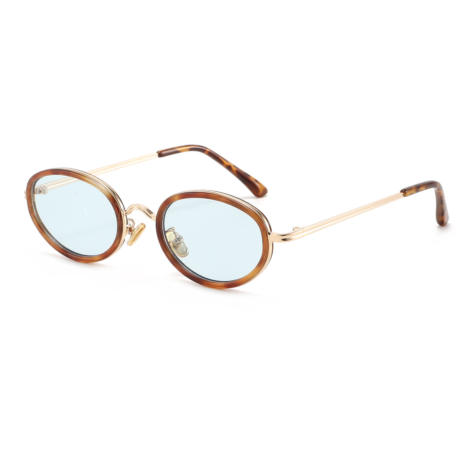 20 New European And American Oval Metal Men, Retro Fashion Trend, Niche High-End Sunglasses For Women - view 6