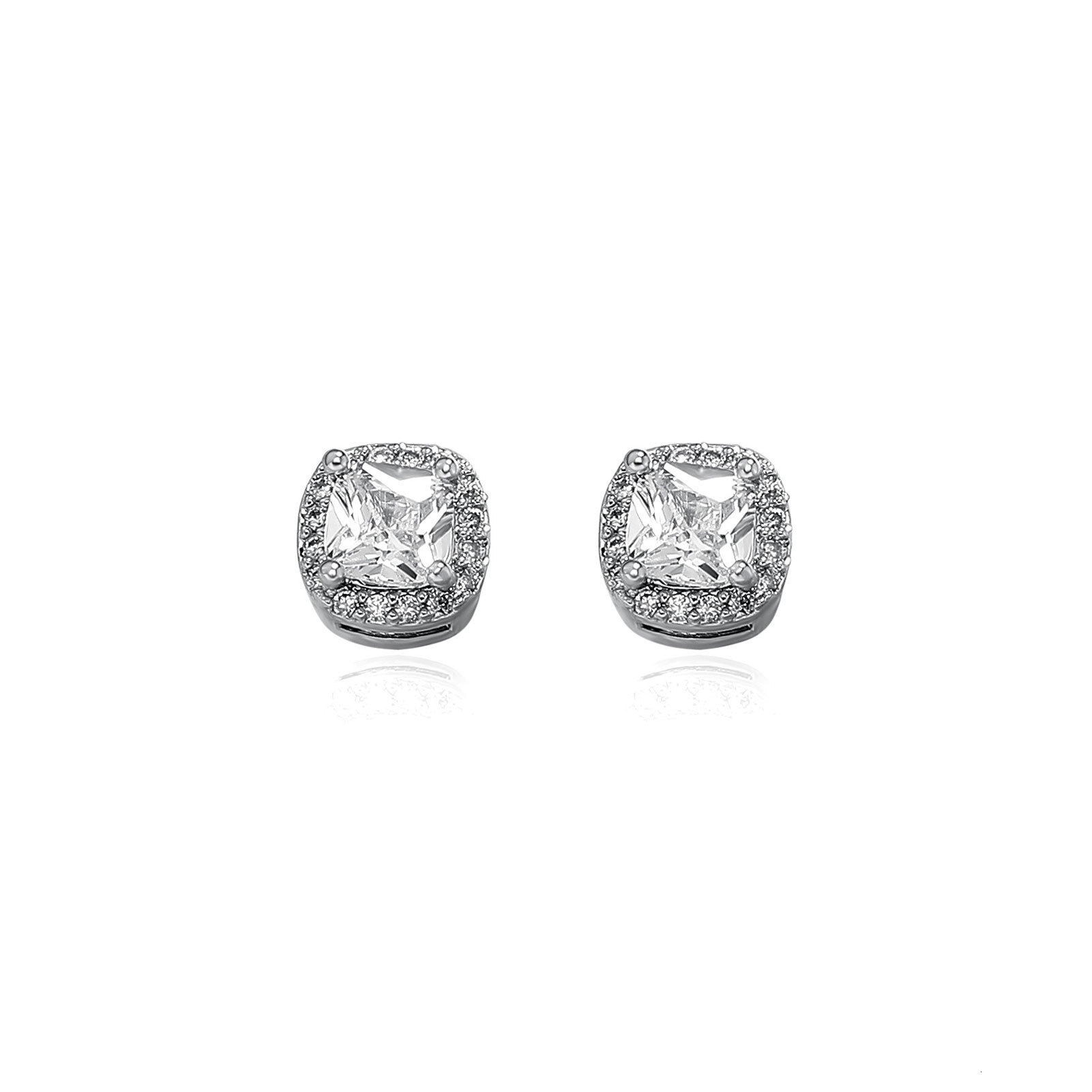 european and american amazon hiphop 4mm 6mm 8mm ice sugar diamond nonpierced strong magnetic personality earrings trendy versatile ear jewelry - view 6