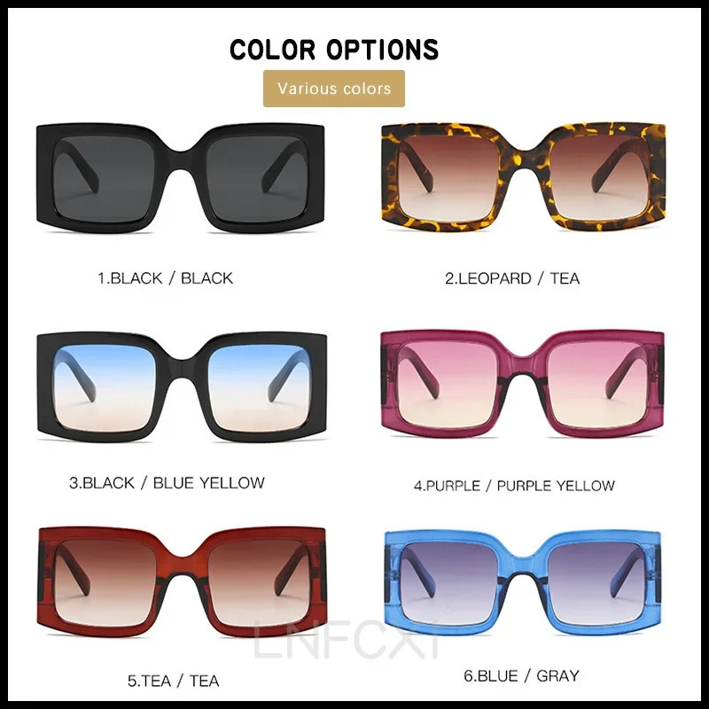 JNPCXI Beige Vintage Rectangle Women Sunglasses Ins Fashion Blue Light Tea Eyewear Men Trending Sun Glasses Shades UV400 260626 - view 6