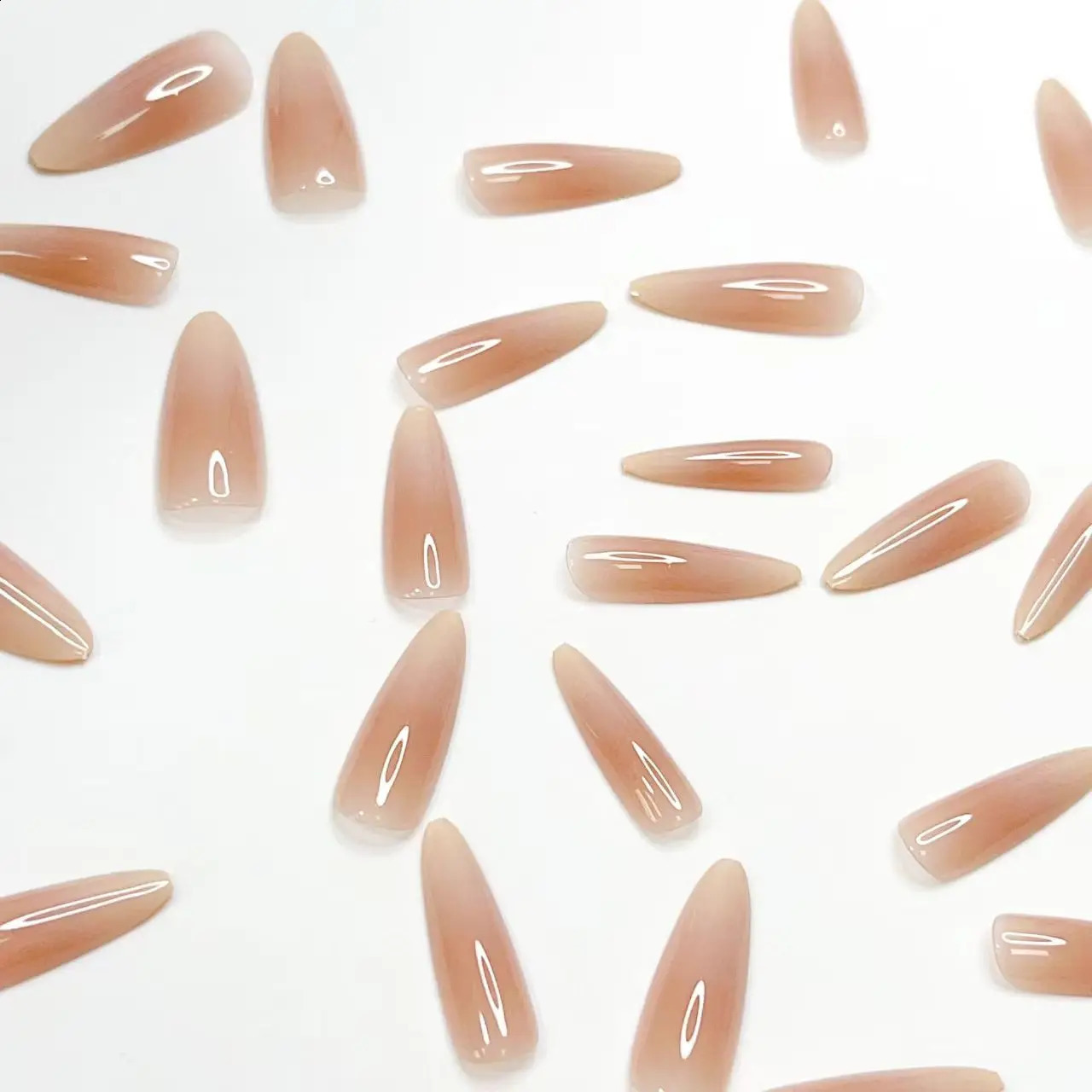 24-piece Long French Minimalist Gradient Fingernail with 1 Jelly and 1 Nail File 260626 - view 6