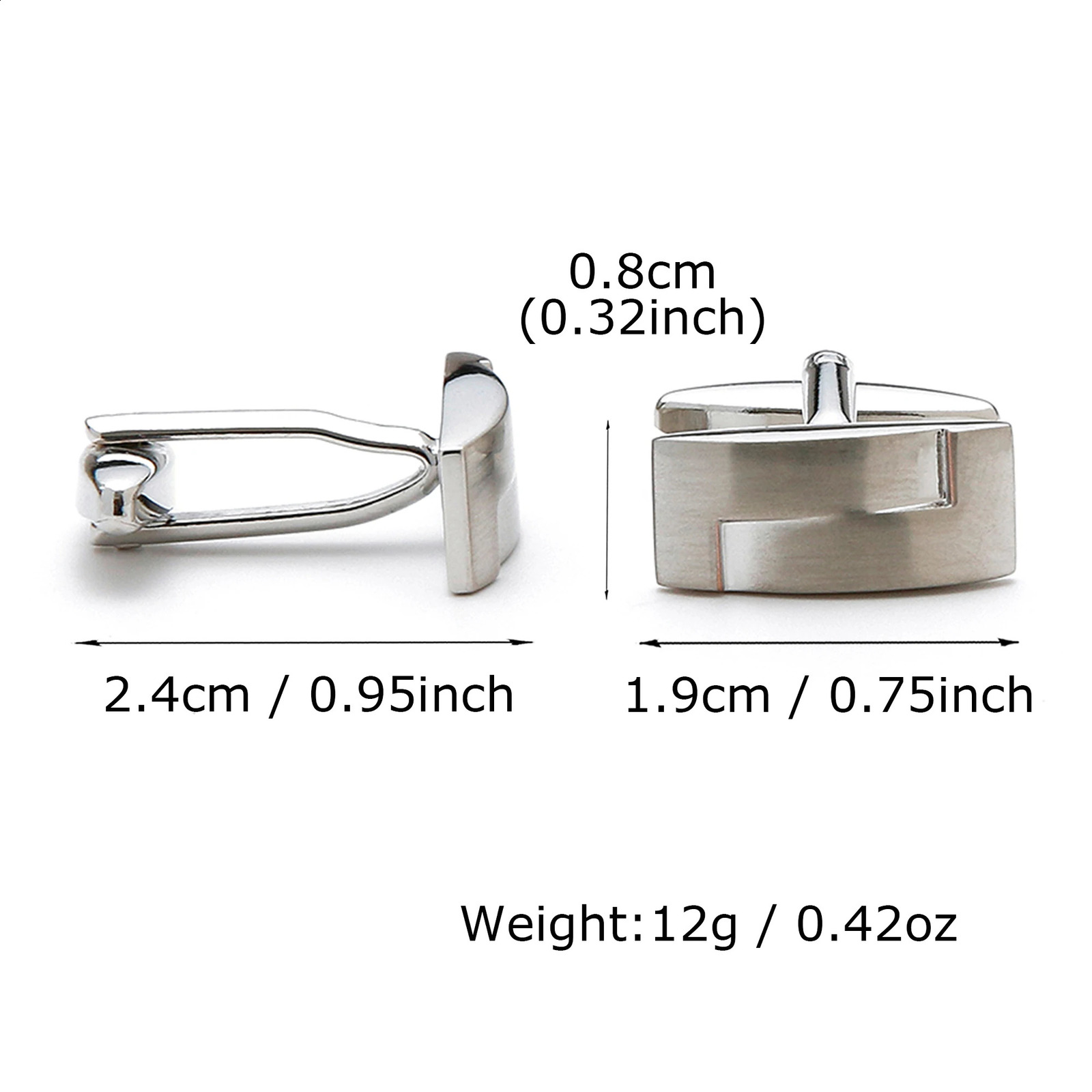 Cufflinks for Men TOMYE XK21S027 Classic Silver Color Square Button Cuff Links Dress Shirts Gifts Jewelry 260626 - view 3