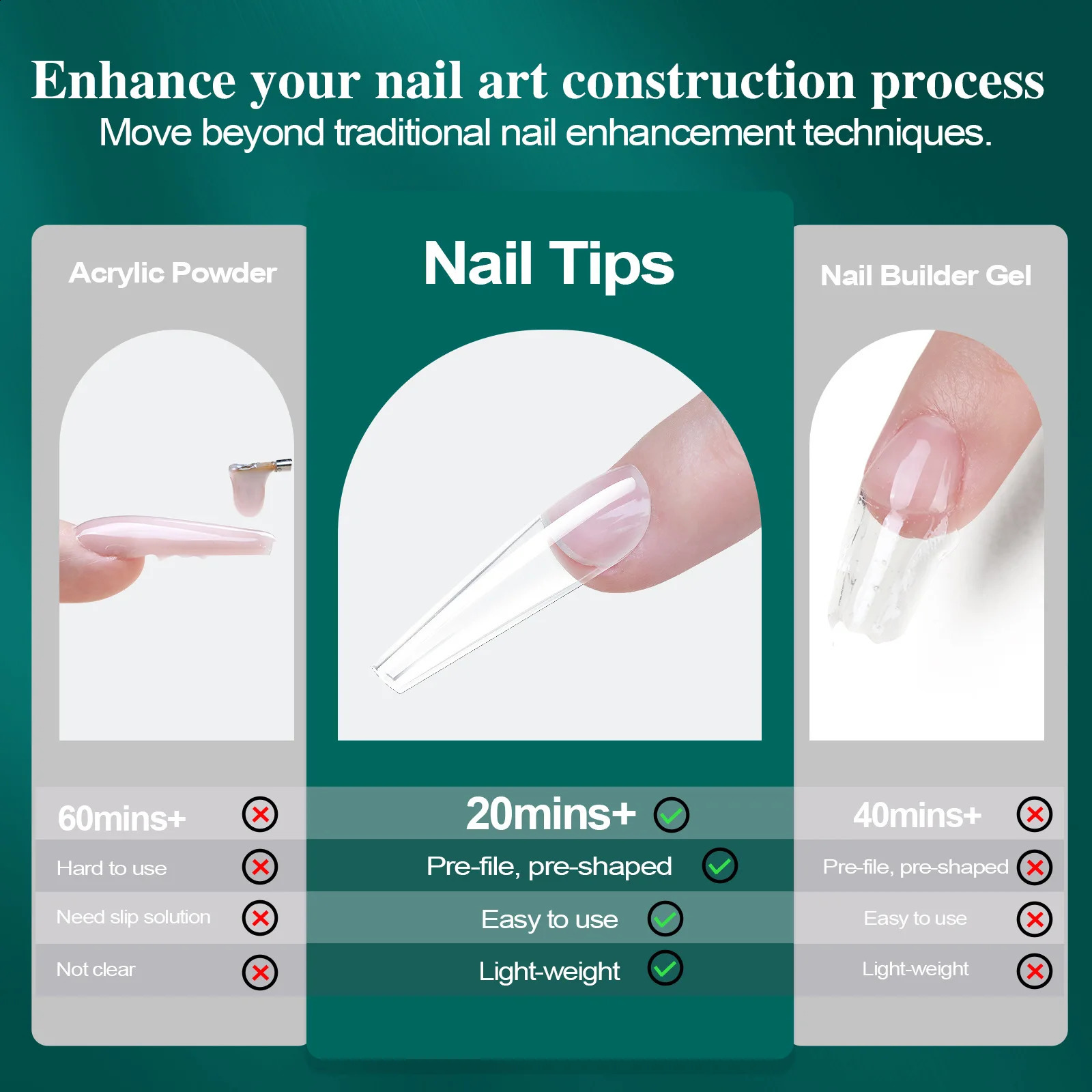 16 Sizes Curved Arch Soft Gel Tips False Nail Sculpted Natural Tip Full Cover Almond Capsules French Coffin Nails Extension 260626 - view 7