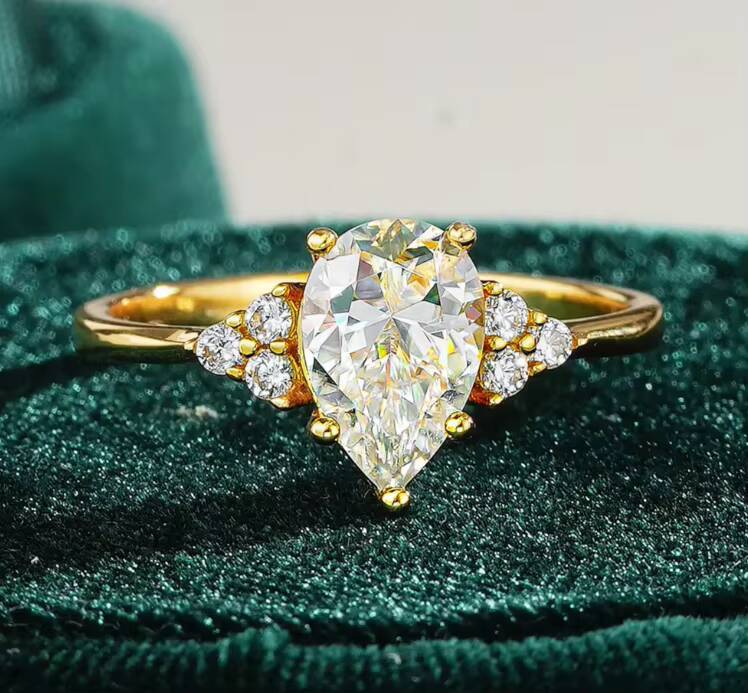 Factory Wholesale Custom Silver 925 Moissanite Engagement Ring Band Jewelry Rhodium Plating for Women-for Wedding Party - view 4