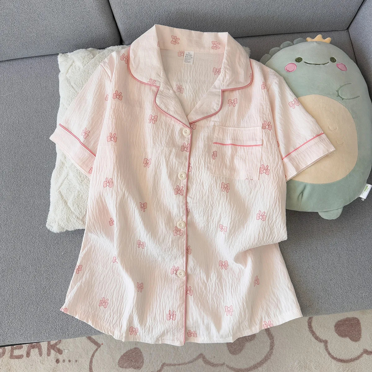 Summer ShortSleeve and Shorts Clothing Thin Comfortable Breathable Pajamas Loose Homewear Set for Girls 260625 - view 4