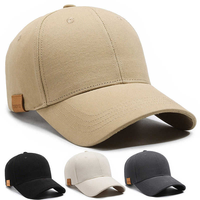 Baseball Size Men Big Extra Large Deepened Peaked Solid Color Sunshade Hat Adjustable Outdoor Casual Sports Visor M260626