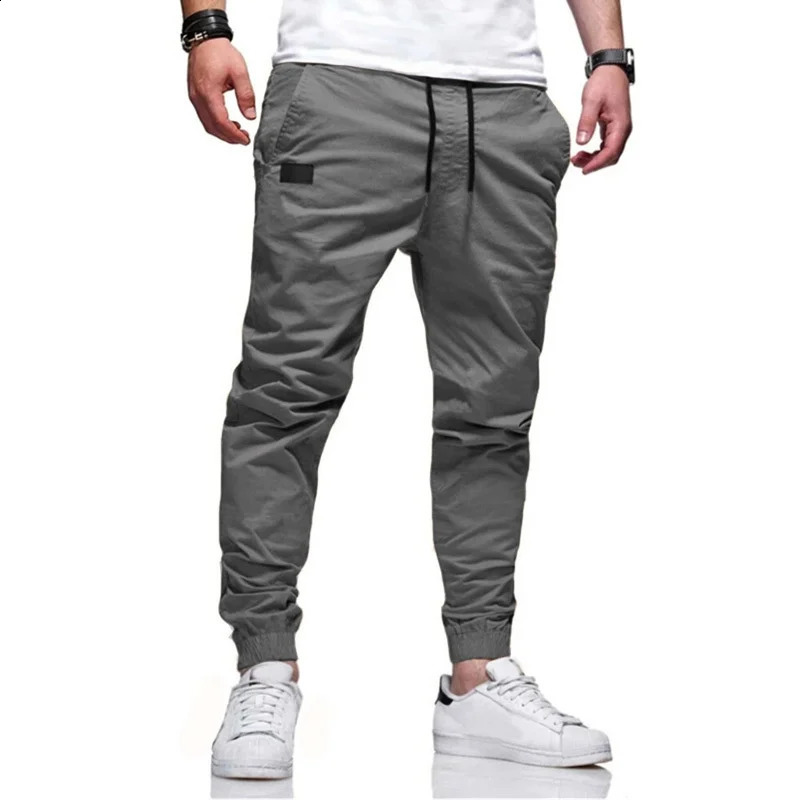 Cargo Pants Mens Loose Straight sports Clothing Solid color sweatpants Versatile Joggers Woven Casual Male Trousers 260626 - view 7