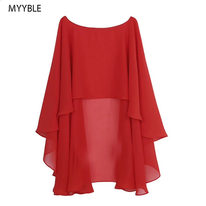 Womens Ladies Soft Wedding Capes Wedding Jacket Wraps Chiffon Shrug Bridal Bolero Long Shawl and Wraps Evening Wedding Cover Up 260625 - view 1