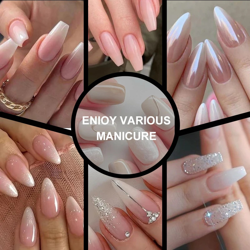 Kaniu 450pcs Soft Gel Nail Tips Fake Full Cover False Nail Tips Almond Oval Shape Nail Extenison Tips Soak Off Gel Nail Tools 260626 - view 6