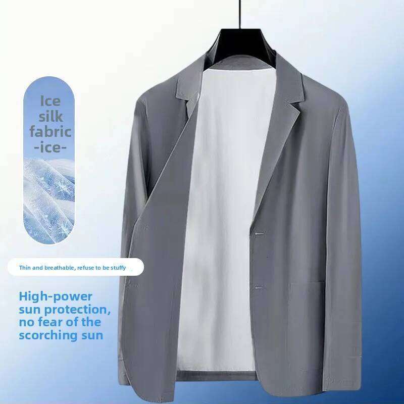 Summer Lightweight Sun Protection for Men - Stylish, Breathable, Casual, Icy Sensation, Lightweight, Silky Elastic Blazer 26L0626 - view 4