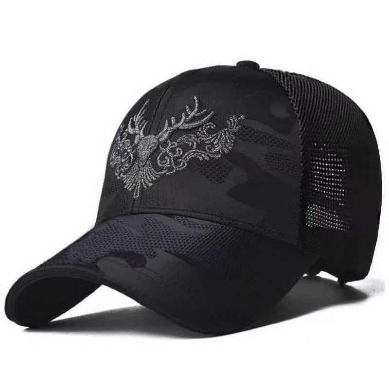 For Men Women Baseball Sports Hat Fashion Sports Sun Hat Camouflage Embroidery Trucker Hat Hip Hop Design Mesh SnapM260626 - view 4