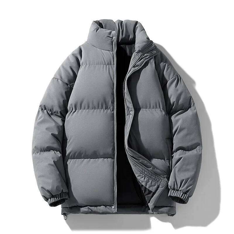 8XL Puffer Men Thick Warm Parka Plus Size Quilted Jacket Solid Outwear Coats Loose Cotton-padded Men's Clothing Top J260626 - view 4