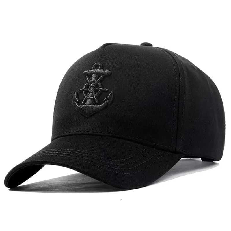 High Quality Baseball Caps New For Men 5 Panel Solid 100 Cotton Anchor Embroidered Sun Visor SnapHip Hop Dad Trucker Hats M260626 - view 4