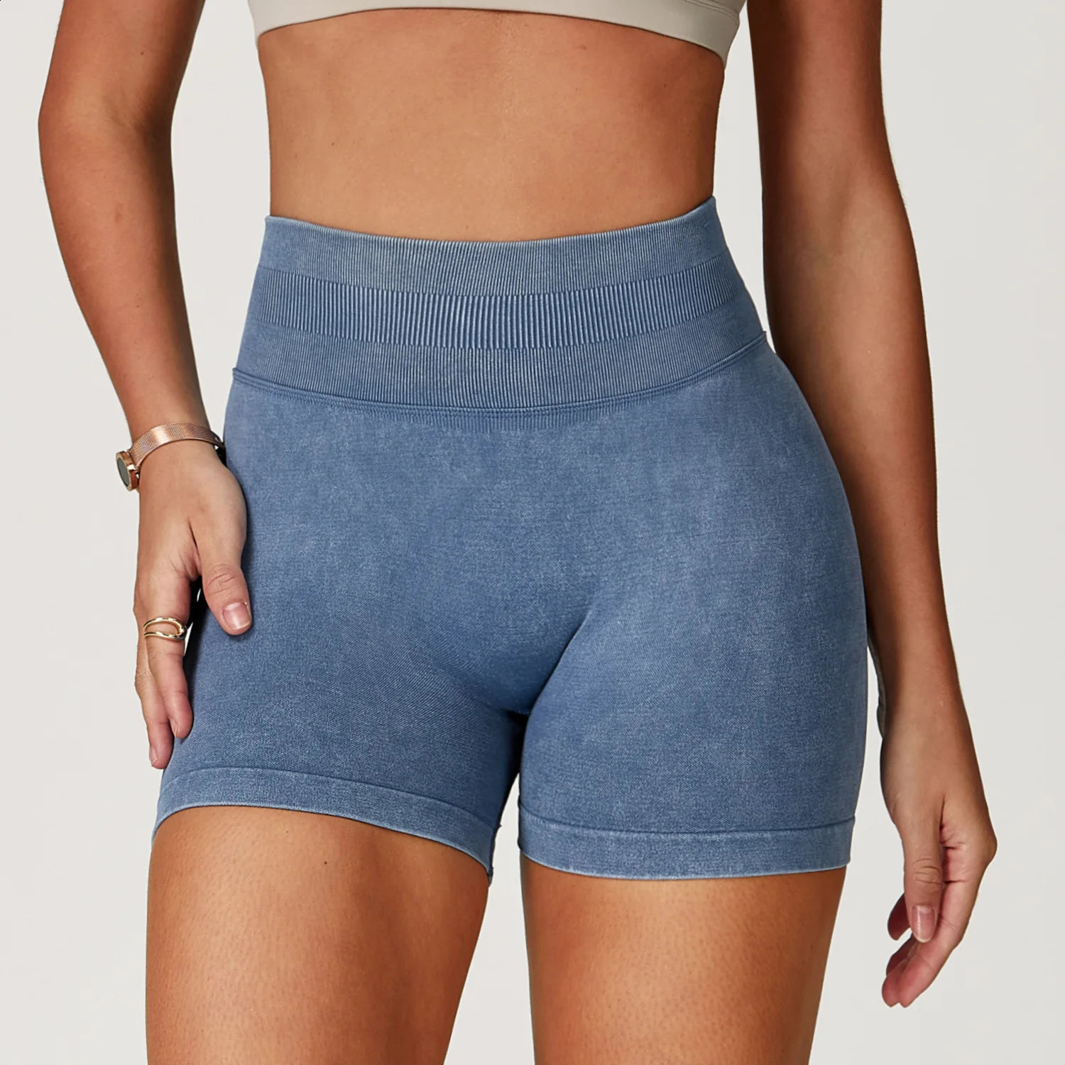 High Waist Yoga Shorts Women Sand Washed Yoga Shorts Workout Shorts Fitness Yoga Lift Butt Fitness Yoga Gym Running Short Pants 260626 - view 7