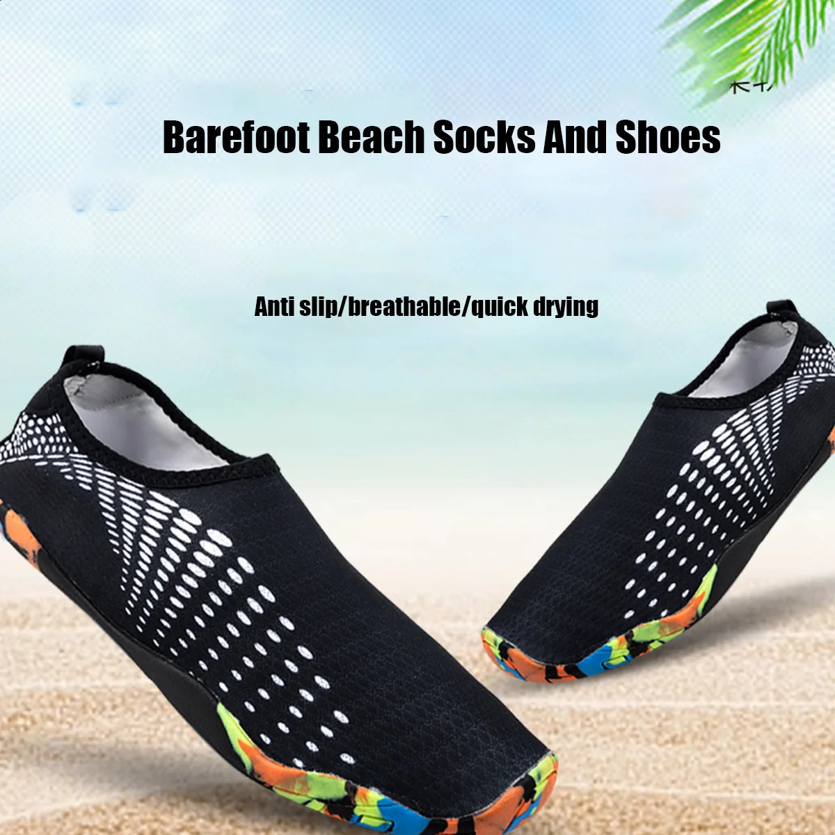 One Pair Barefoot Water Shoes for Men Women Quick Dry Slip On Aqua Yoga Beach Surf Swim Socks Beach Shoes 260622 - view 1
