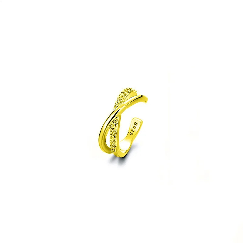 Hollow Zircon Star Double Layer Ear Clip For Women Gold Color No Piercing Cartilage Earring Party Jewelry Gifts 260623 - view 6
