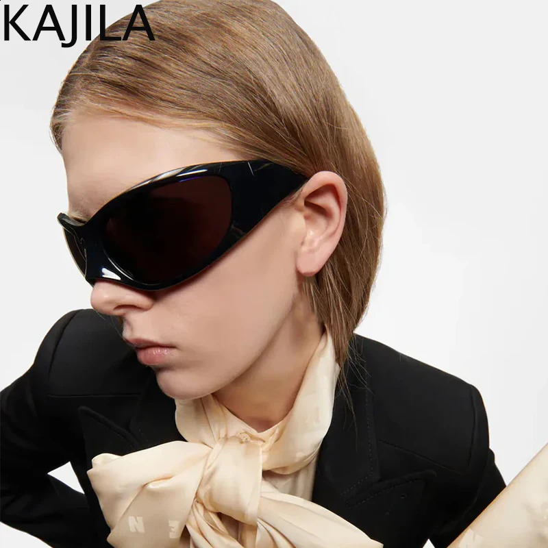 Oversized Y2K Punk Sunglasses Women 2026 y Warp Around Steampunk Sun Glasses for Ladies Shades Vintage Eyewear UV400 260626 - view 4