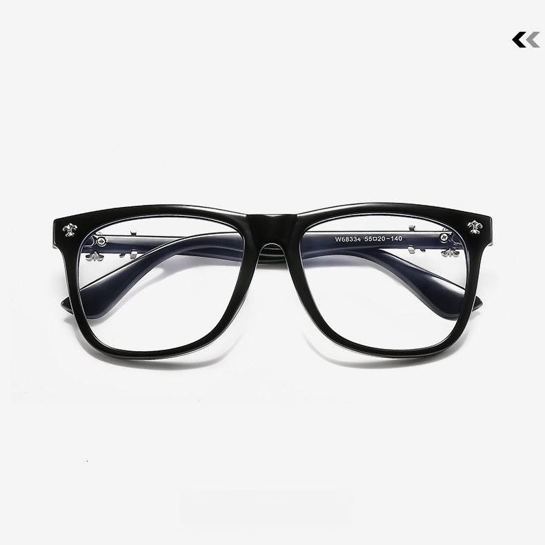 Designer Retro Frame Glasses Daily Casual Personality High-end Luxury Kroos Star Flat Light Glasses Large Frame Glasses Women's Trendy Myopia Gla - view 7
