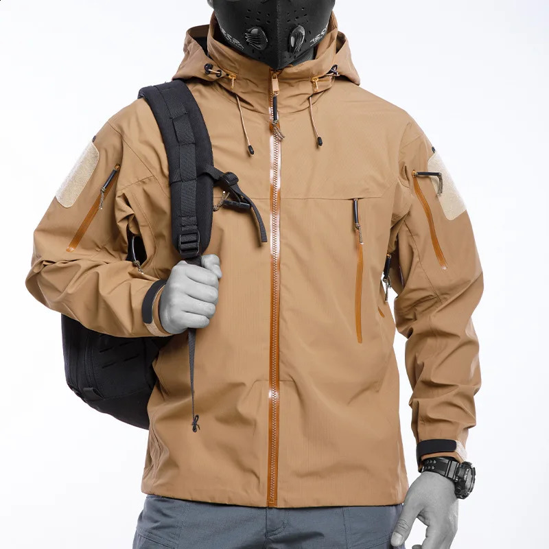 Hardshell Water Proof Mens Jacket Tactical Suit Outdoor Fishing Hiking Camping Tracksuit Coat Multi Pocket Windbreakers 260623 - view 4
