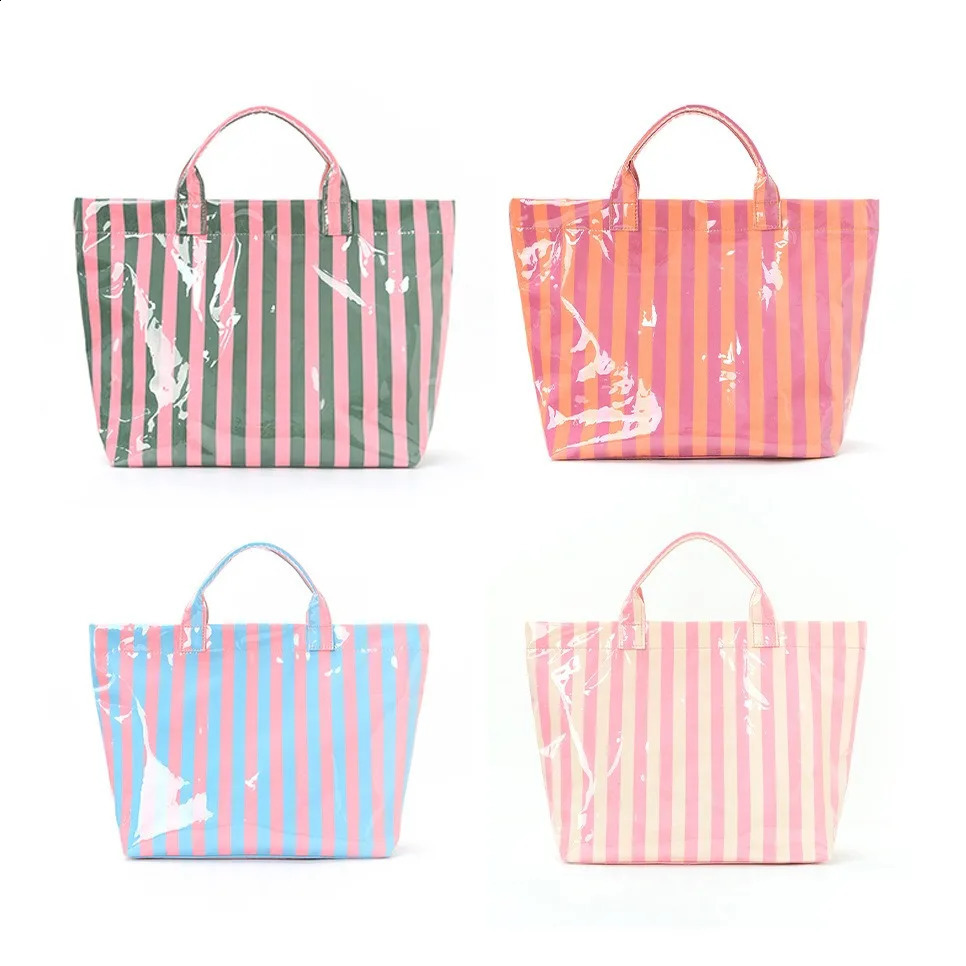striped tote bag high value lightweight handbag commuting large capacity portable travel shoulder bag tote bag mothe 260626 - view 4