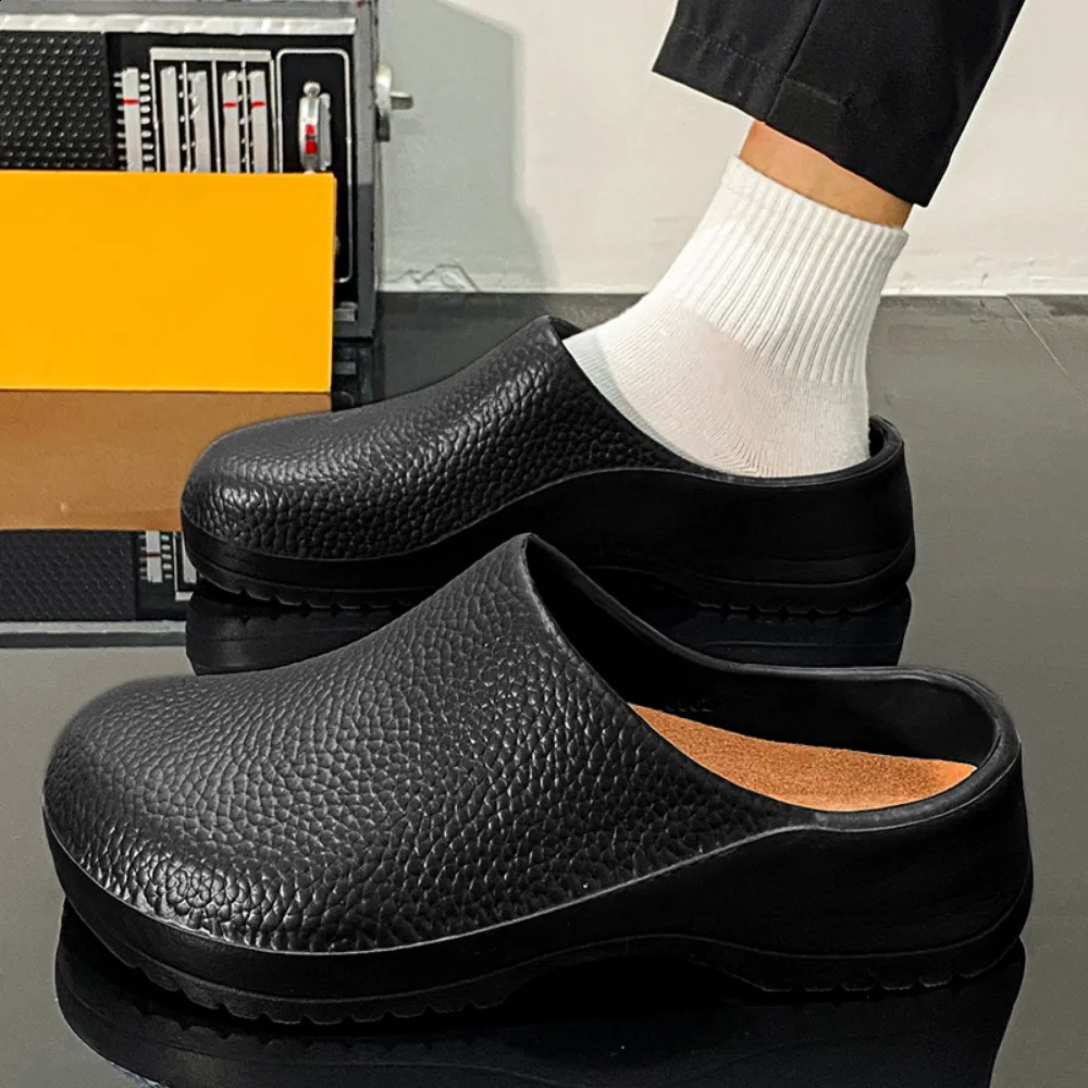 Mens Summer Slippers Non-slip Oil-resistant Chef Shoes Kitchen Shoes For Men Nurse Work Shoe Casual EVA Lightweight Soft Clogs 260626 - view 5