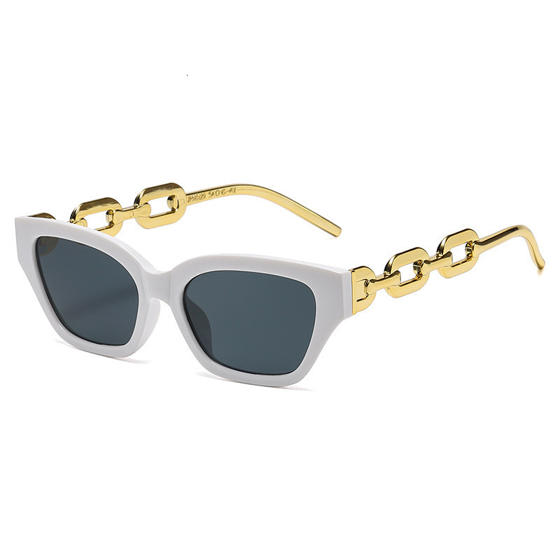 2026 Designer's Popular Cat Eye Sunglasses For Women Personalized Chain Retro Glasses Trendy Street Photography UV Protection Luxurious Sun Shadi - view 9
