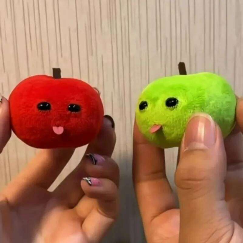 Abstract Tongue Out Funny Plush Doll Keychain Backpack Pendant Creative Fruit Keyring Accessories Gift for Friends Couple 26Y0626 - view 6