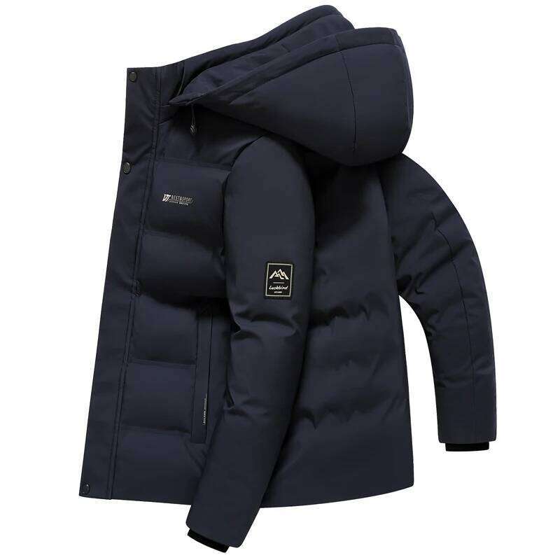 Outdoor Coat Middle-aged and Elderly Men's Down Warm Padded Jacket Winter Removable Hooded Parkas J260626 - view 1