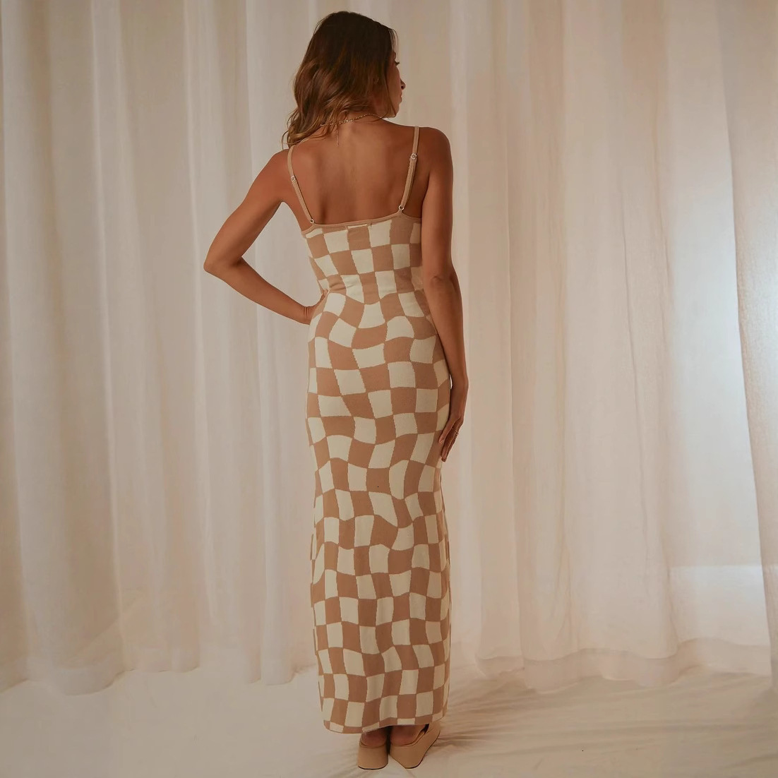 Winter New Fashion Sexy Style Printed Slim-Fit Long Dress For Women - view 4