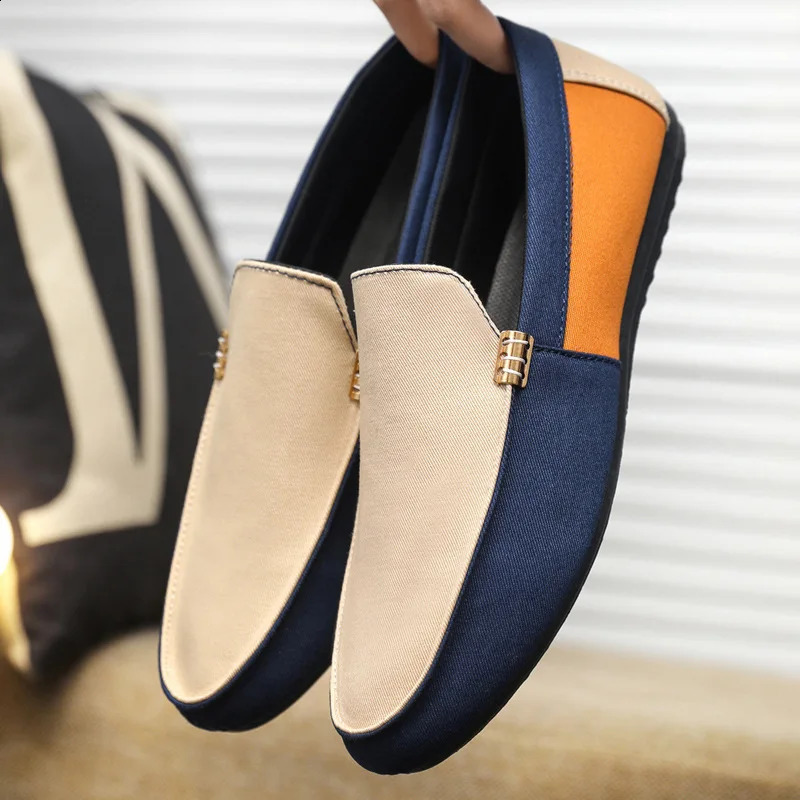 Fashion spring summer mens casual single shoes breathable one foot lazy driving large 260626 - view 5