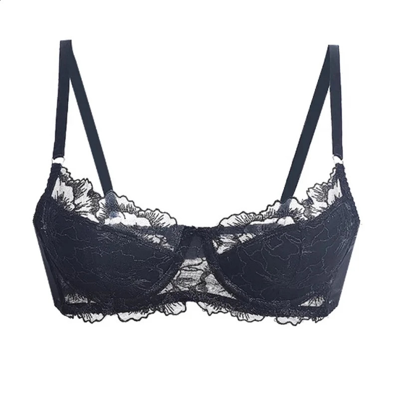 Sexy Embroidered Lace Lingerie Set for Women with Small Breasts PushUp and AntiSagging UltraThin Beautiful Back Bra 260626 - view 7