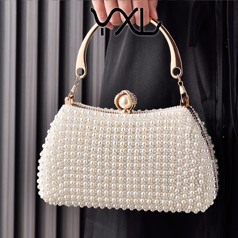 Carefully Selected Elegant Pearl Clutch Bag Ladies, Suitable Cheongsam Dresses, Party and Evening Handbag, Exclusively for Cross-Border Sales GLAMOR