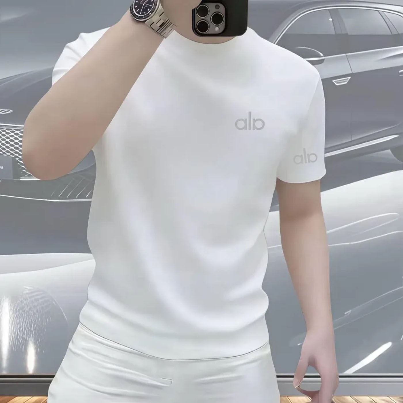 Short-Sleeved Versatile Round-Neck T-Shirt, Knitted Casual Base Layer, High-Quality Solid Color, Simple Men's Summer Wholesale - view 3