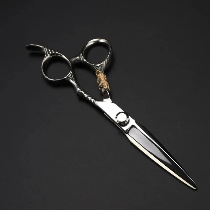 Premium Gold Tiger Barber Scissors 6 Inch Straight Thinning Hairdressing Shears Professional Salon Cutting Tools 260615 - view 5