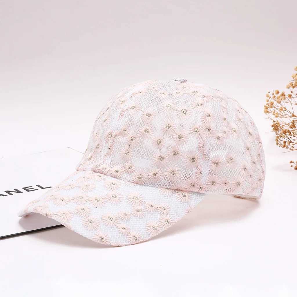 net-silk embroidery daisies Misty atmosphere lace openwork baseball comfortable to wear without causing excessive sweating M260626 - view 5
