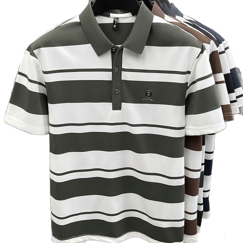 Summer New Men's POLO Shirt With Turn-Down Collar, Fashionable Casual Business Short Sleeve Top - view 5