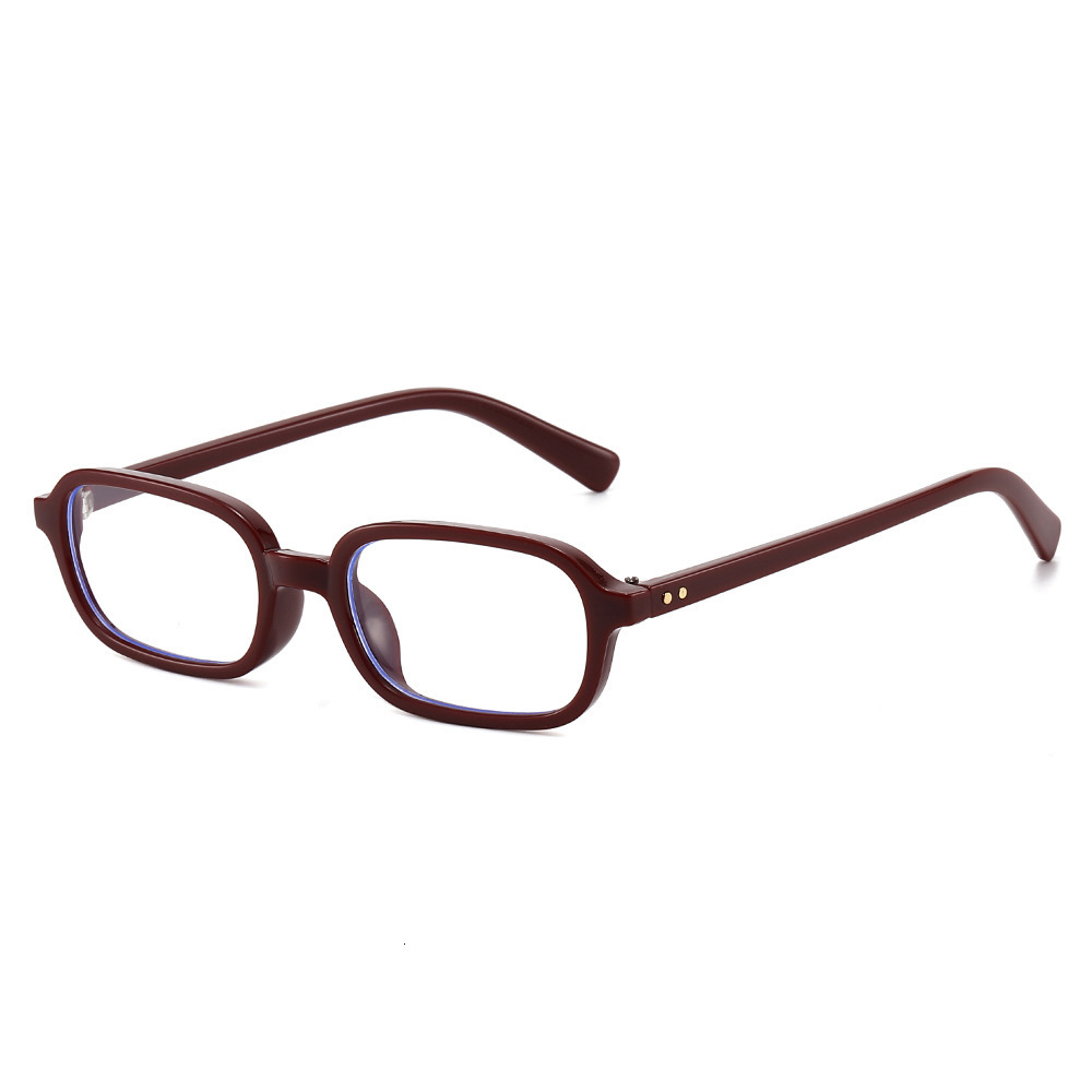 High-End With A Unique Trendy Style, European And American Fashion Small Square Frame Studded Sunglasses For Women, Flat Lenses, Ins Style - view 3