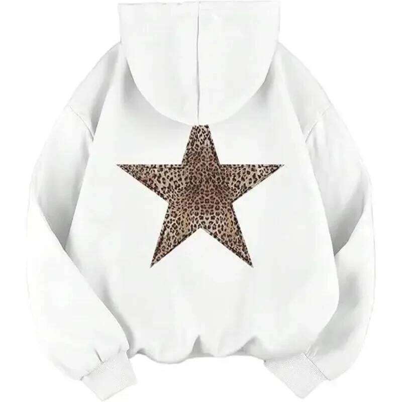 2025 Star Graphic Hoodies Y2k Leopard Print Hooded Sweatshirt Cheetah Hoodie Fashion Casual HipHop Harajuku Unisex Pullover W260626 - view 4