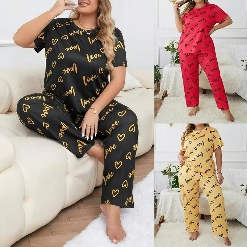 Plus size Womens Pajamas Set Sleepwear Spring Long Sleeve Tops Shorts Home Clothes Pyjama Femme Loungewear Pijama Mujer 260625