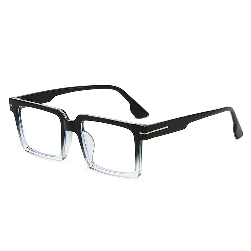 New European American Retro Square Frame Non-Prescription Glasses, Anti-Blue Light, Fashionable And Versatile, A High-End Feel, Can Be Fitted With - view 5