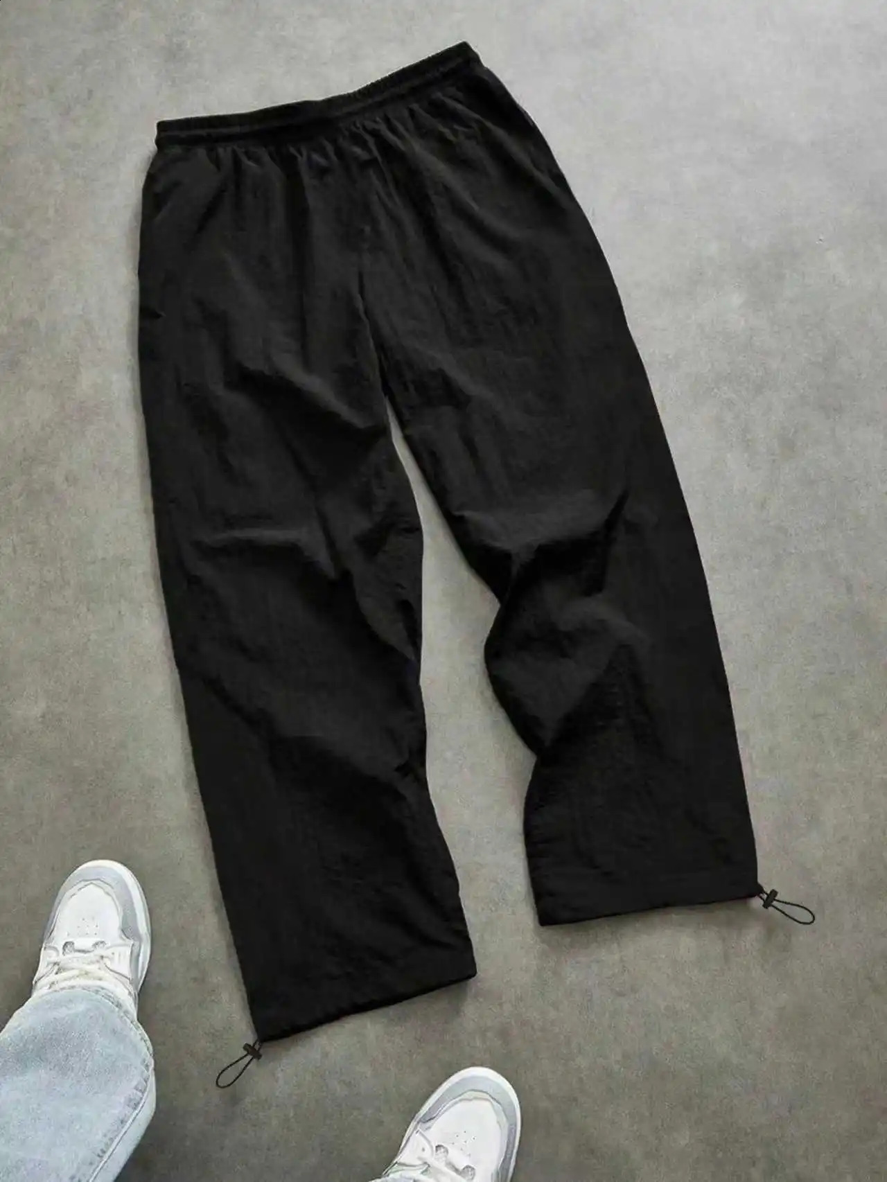 Mens Athletic Letter Striped Baggy Track Pants Lightweight Drawstring Joggers for Gym Streetwear Spring Summer 260625 - view 3