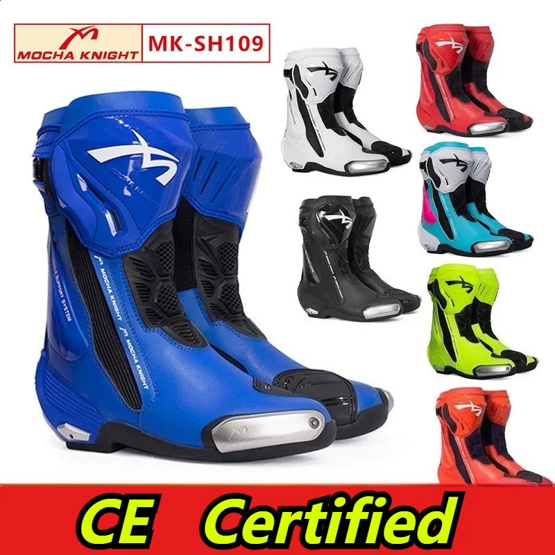 BENKIA Mocha Motorcycle Track Riding Boots CE Certification Professional Racing Botas Waterproof High Quality SH109 260626 - view 3