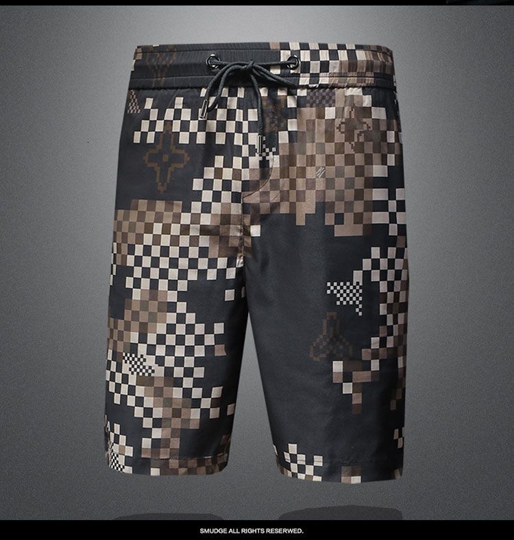 2025 Summer New Men's Casual Shorts, Fashionable Versatile, Beach Quick-Dry Straight Pants, Stylish And Unique Printed Trend - view 9