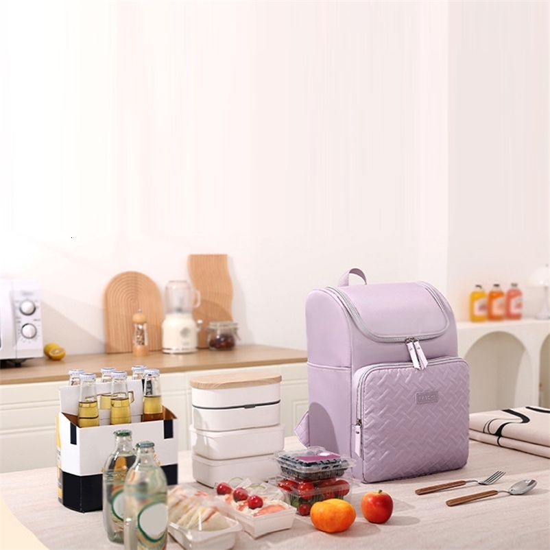 17L Fashion Backpack insulation meal bag Insulated Backpack - Perfect for Camping Picnics Durable Polyester 260624 - view 7
