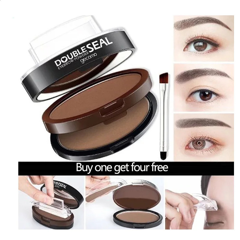 Eyebrow Shadow Set Eyebrow Powder Seal Waterproof Eyebrow Stamp Natural Shape Brow Stamp Powder Quick Makeup Kit Set 260626 - view 7