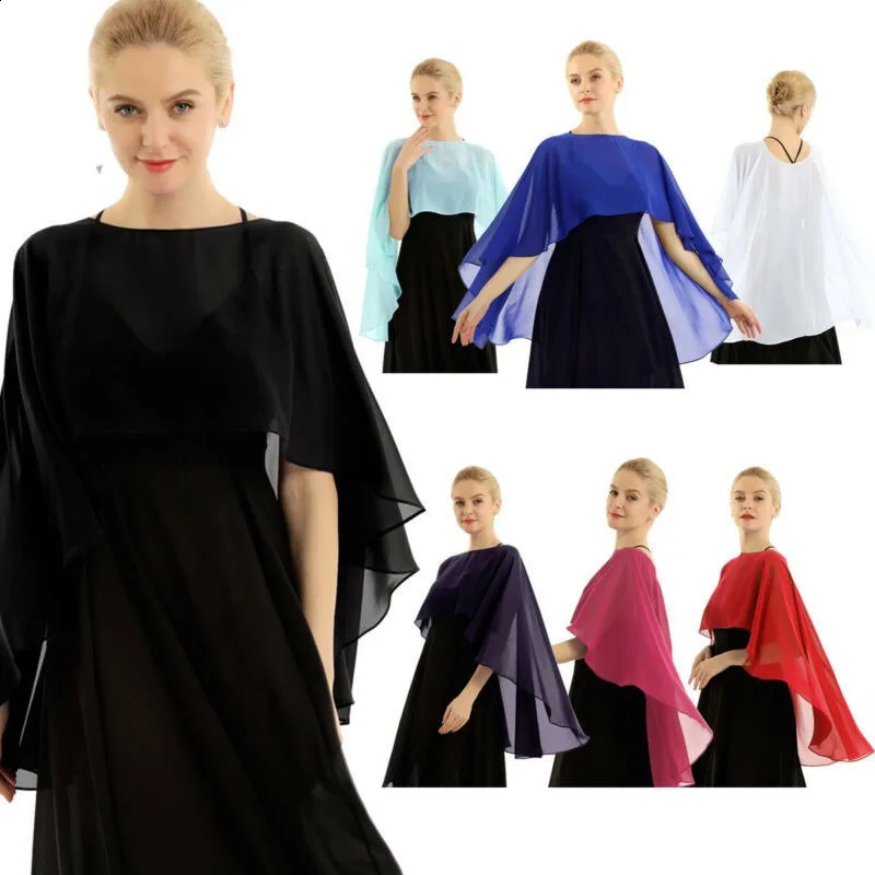 Elegant Chiffon Wedding Wrap for Women Evening Capes Bridal Jacket Accessories 260625
