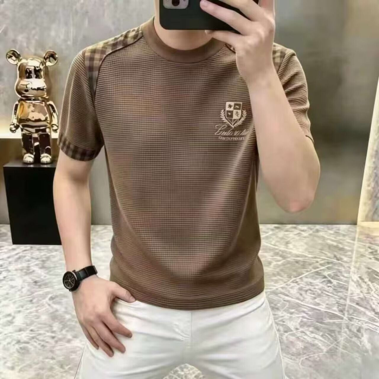 2026 Summer Trendy Short-Sleeve T-Shirt For Men, Cool Breathable, Old Money Style, Fashionable And Casual - view 5